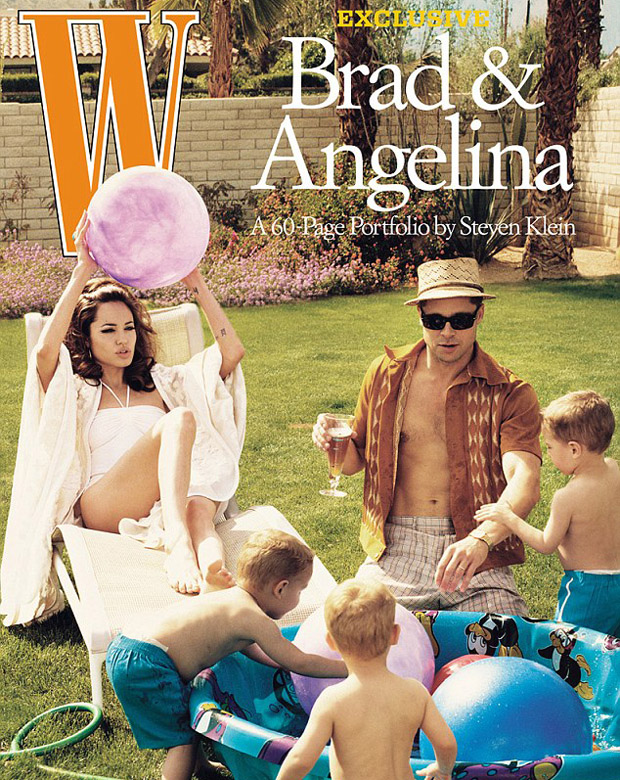 The couple before they had children together, shot for W magazine. Photo / W magazine.